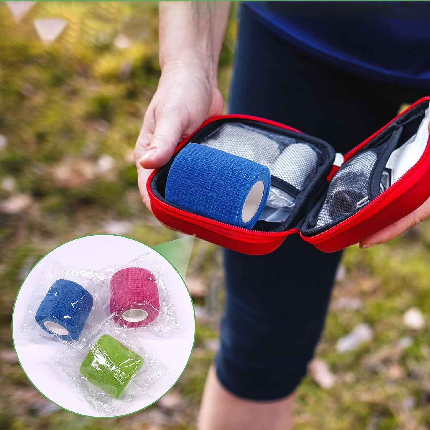 Lateks İçermeyen İlk yardım çantası, Esnek Sargı Yapışkanlı Bandaj