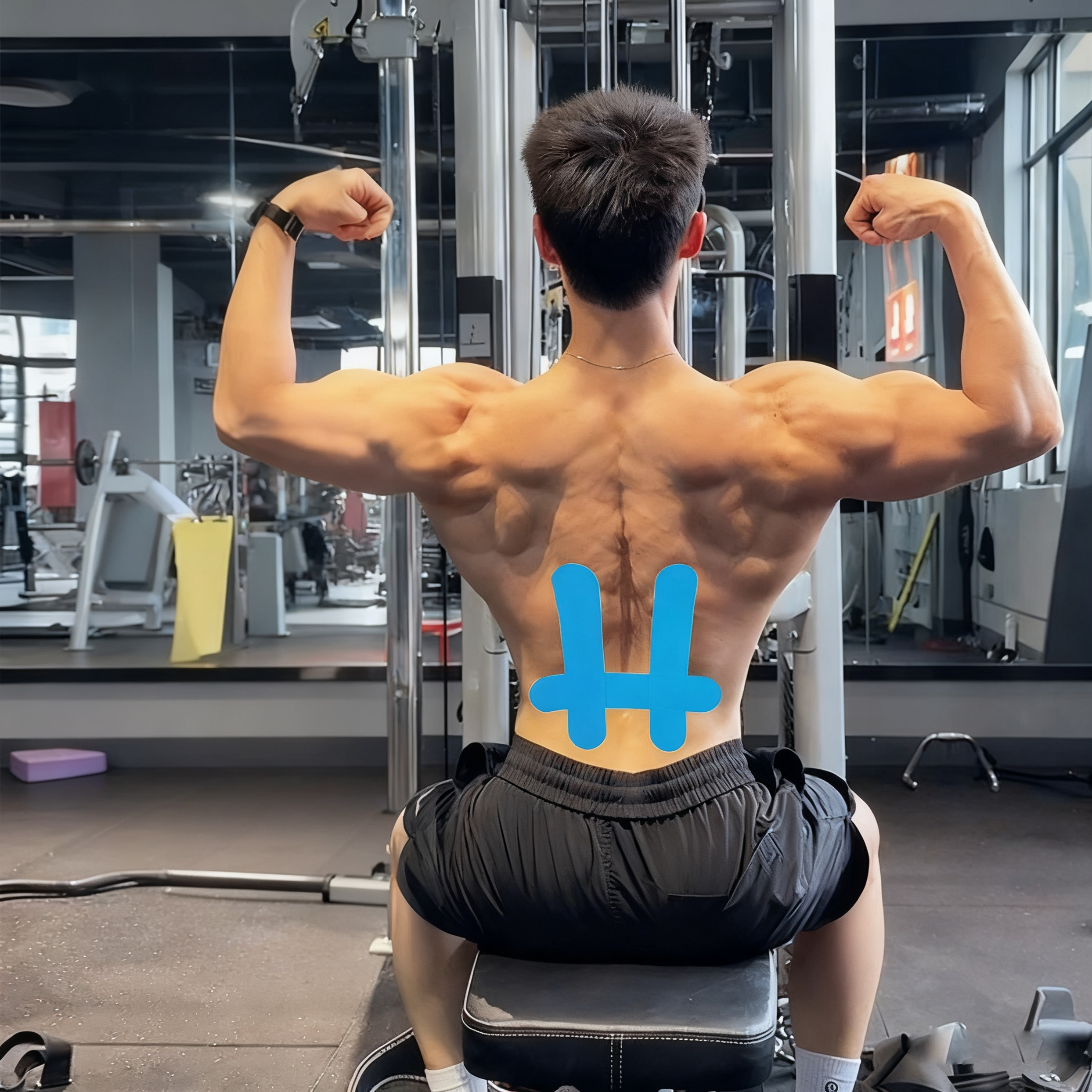 Sırt İçin Önceden Kesilmiş Şekil Kinesiyoloji Bandı Kas Yaması